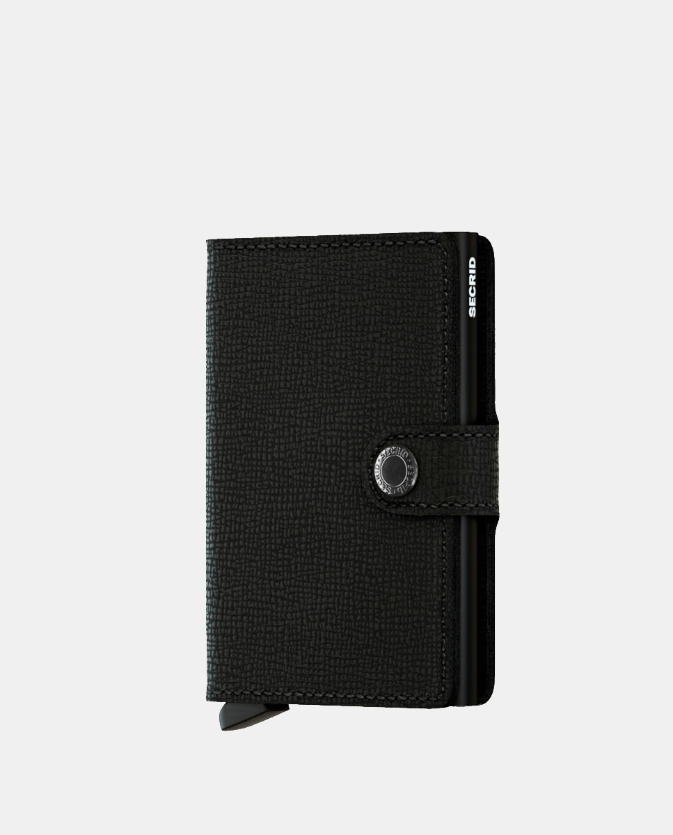 Porta-Cartões Gravado com Proteção RFID em Pele - Preto Preto-1