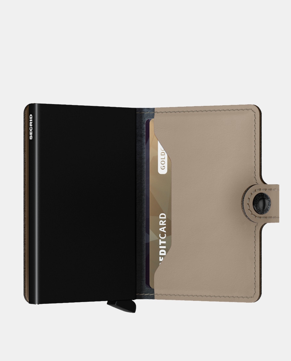 Carteira Antirroubo com Proteção RFID e em Pele - Bege Bege-2