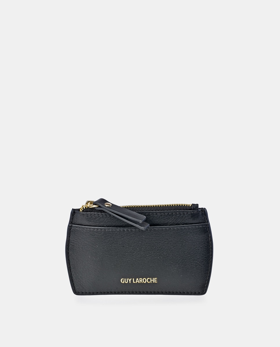 Imagen 1 de Tarjetero de piel con cremallera - Guy Laroche - Negro Negro