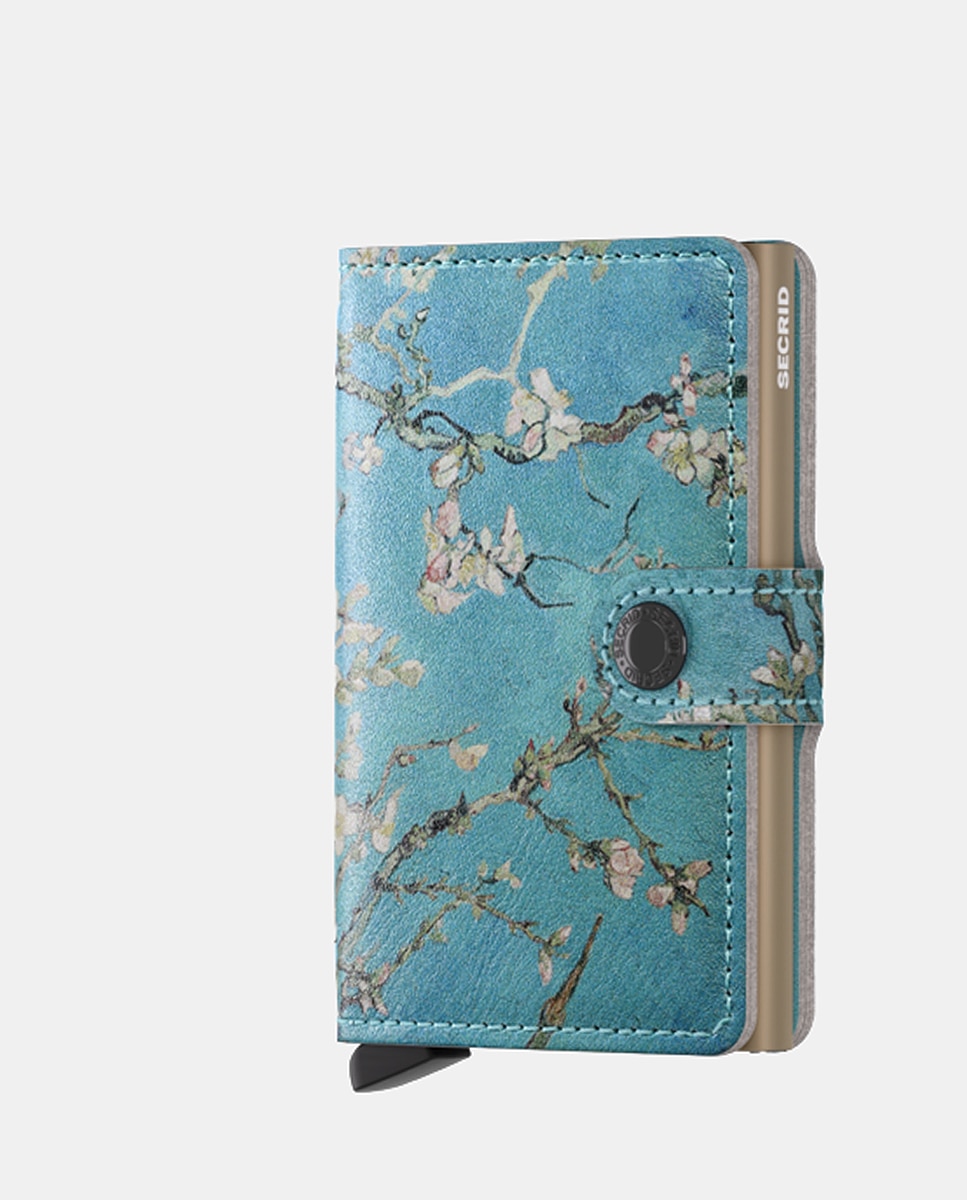 Porta-Cartões em Pele com Estampado de Arte e Proteção RFID Multicolor-2