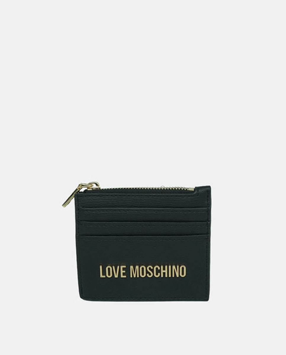 Tarjetero con cremallera - Love Moschino - Negro Negro-1