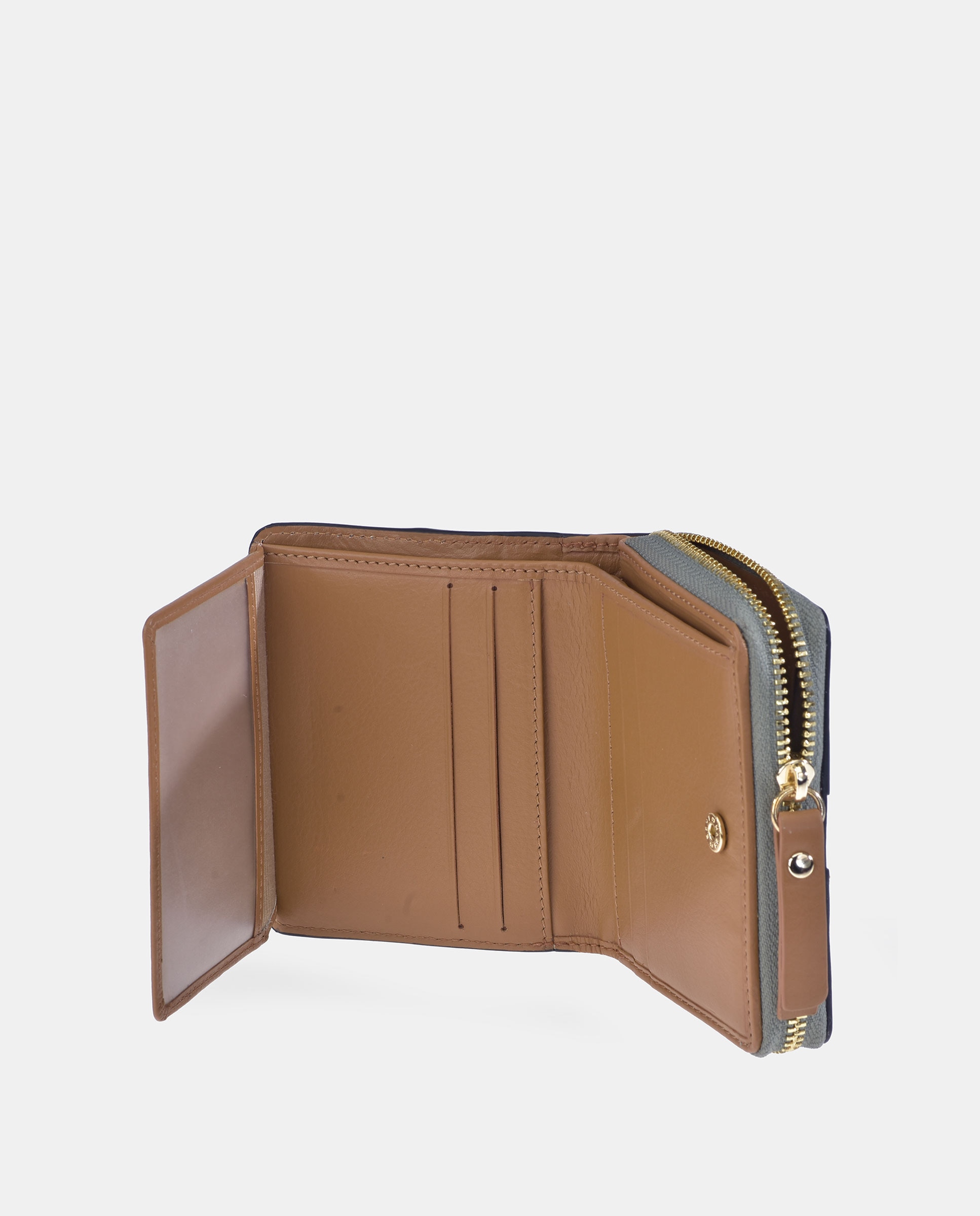 Porta-Moedas com Patch e em Pele Verde-2