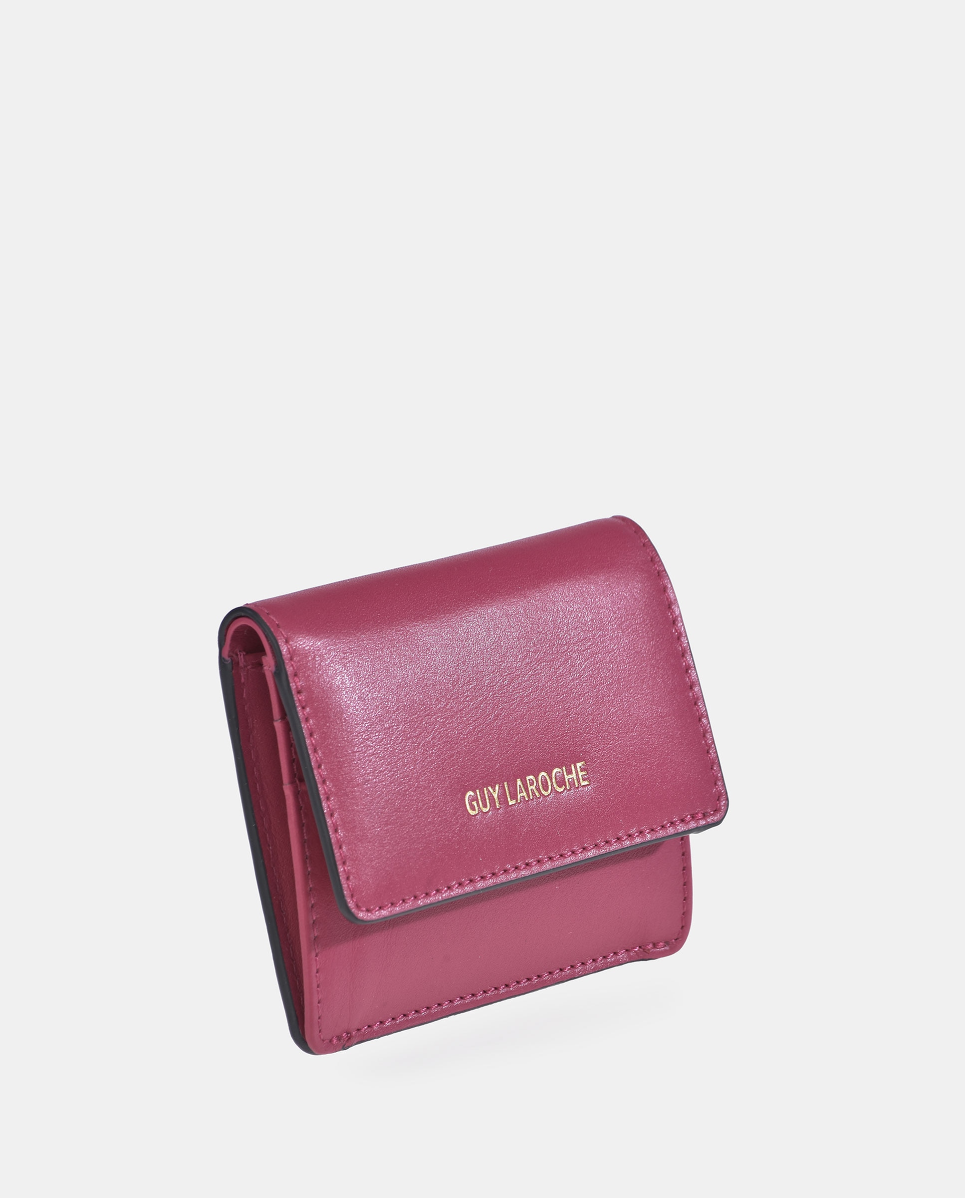 Imagen 2 de Monedero tarjetero mujer con cremallera en piel - Guy Laroche - Fucsia Fucsia