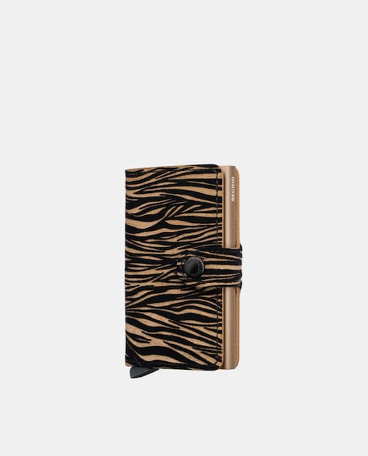 Imagem 0 de Porta-Cartões em Pele Zebra com Proteção RFID - Bege