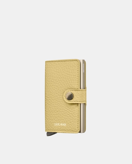 Imagem 0 de Porta-Cartões em Pele Pebble com Proteção RFID - Amarelo