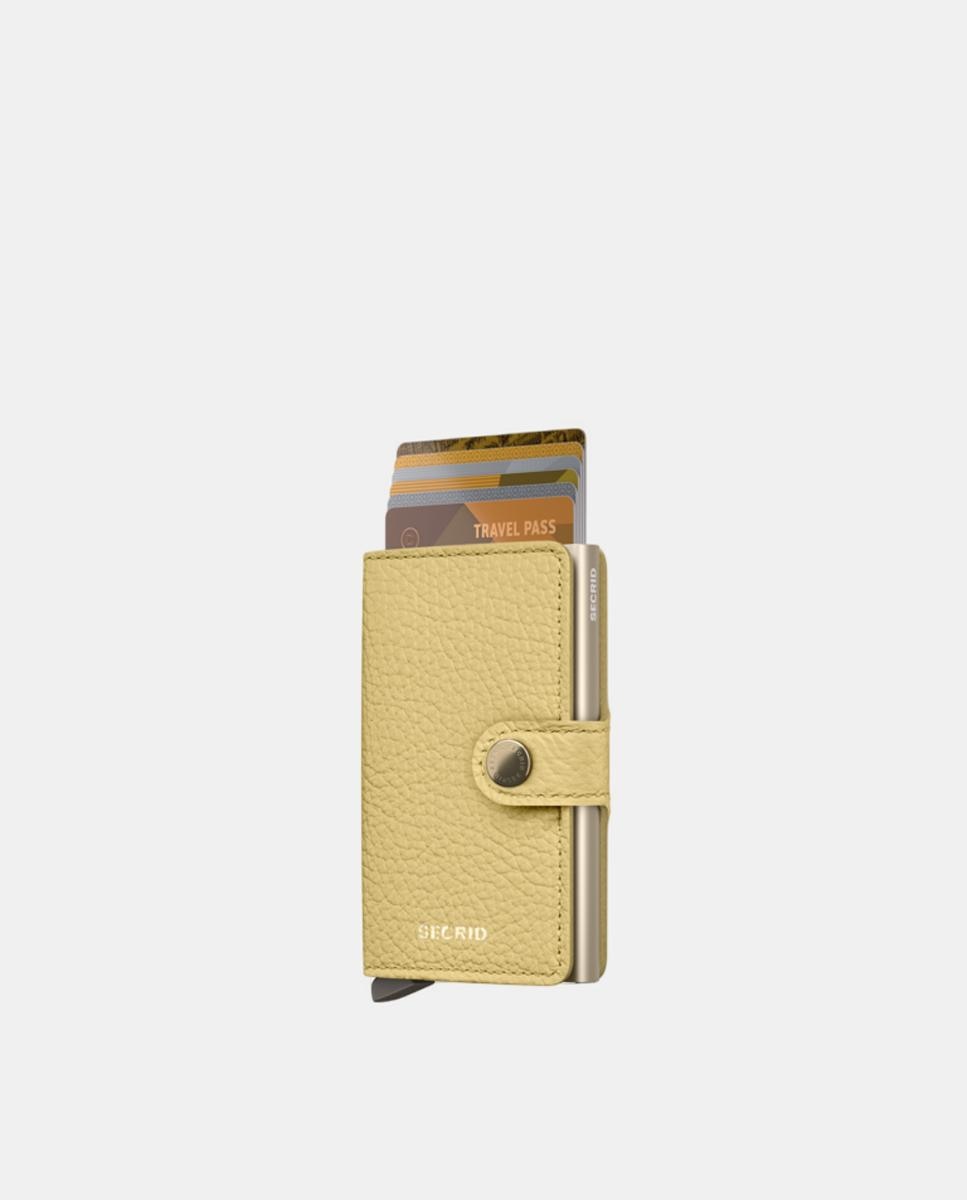 Porta-Cartões em Pele Pebble com Proteção RFID - Amarelo Amarelo-2