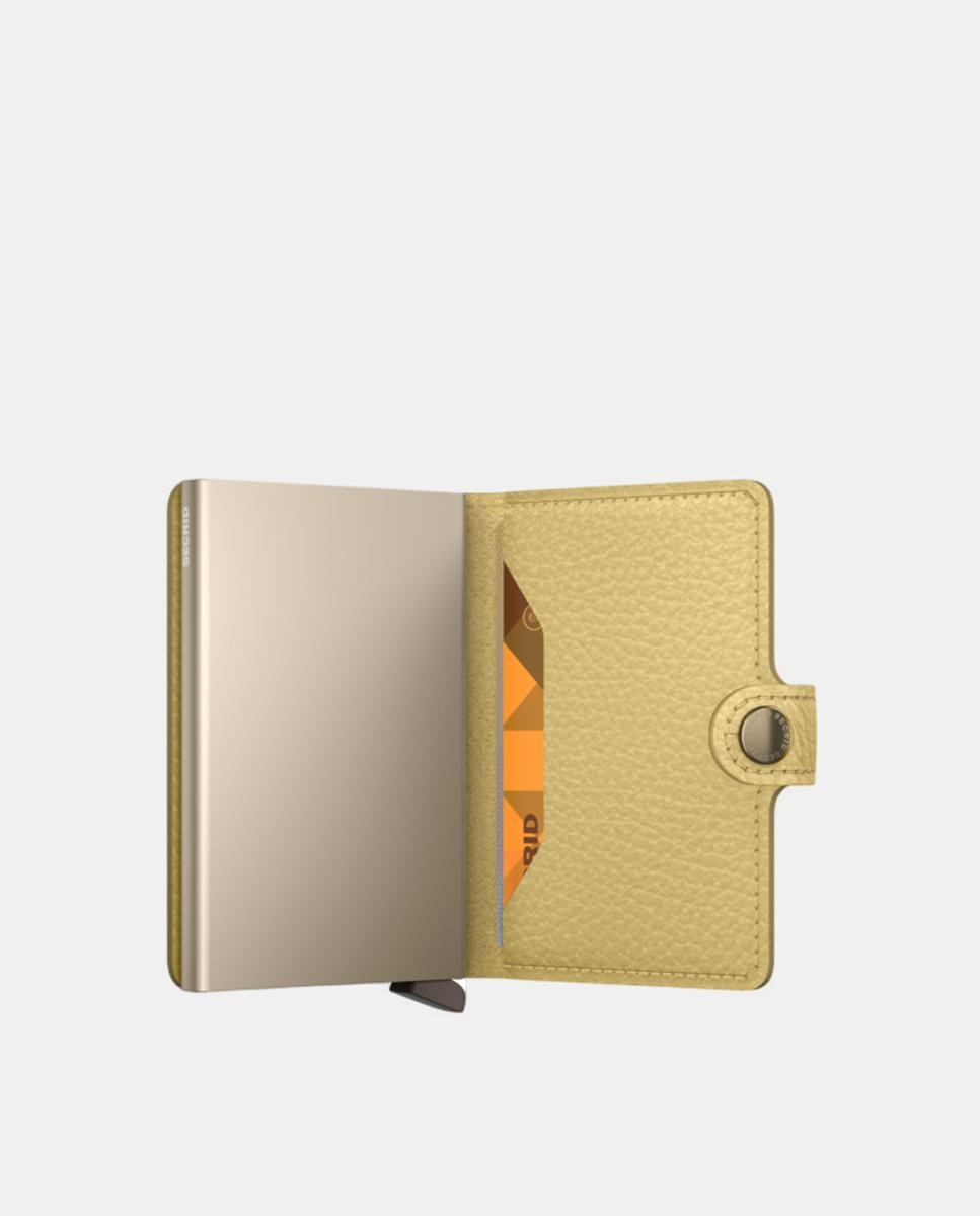 Porta-Cartões em Pele Pebble com Proteção RFID - Amarelo Amarelo-4