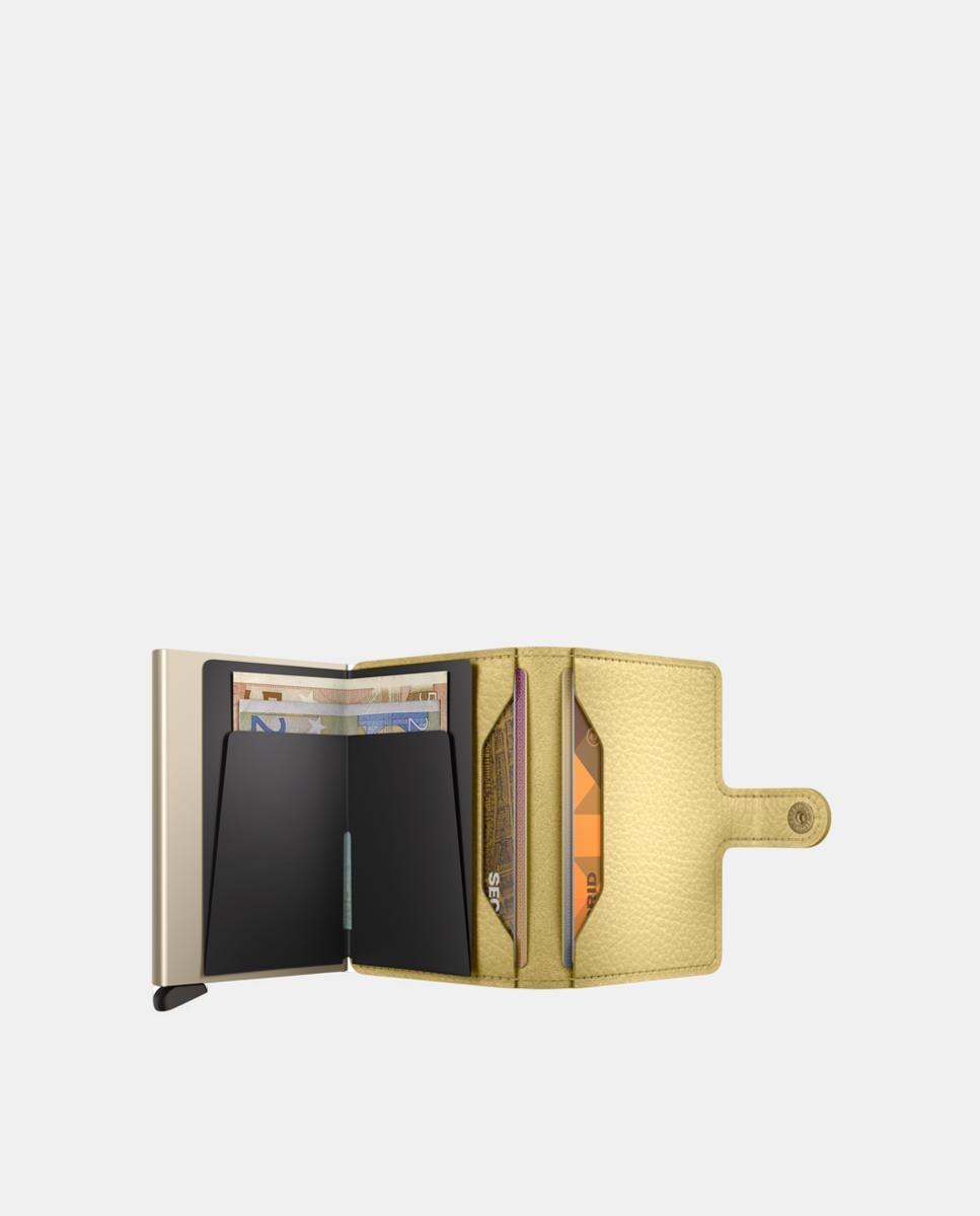 Porta-Cartões em Pele Pebble com Proteção RFID - Amarelo Amarelo-5