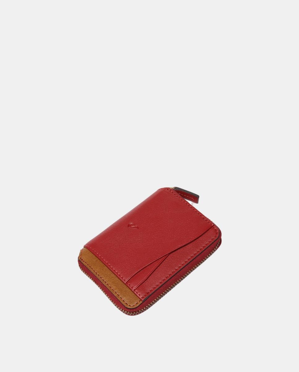 Porta-Cartões Freedom em Pele Vermelho-4