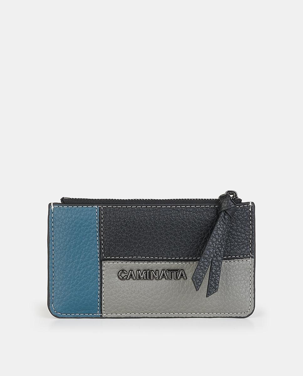 Porta-Moedas/Porta-Cartões com Fecho de Correr Preto-1