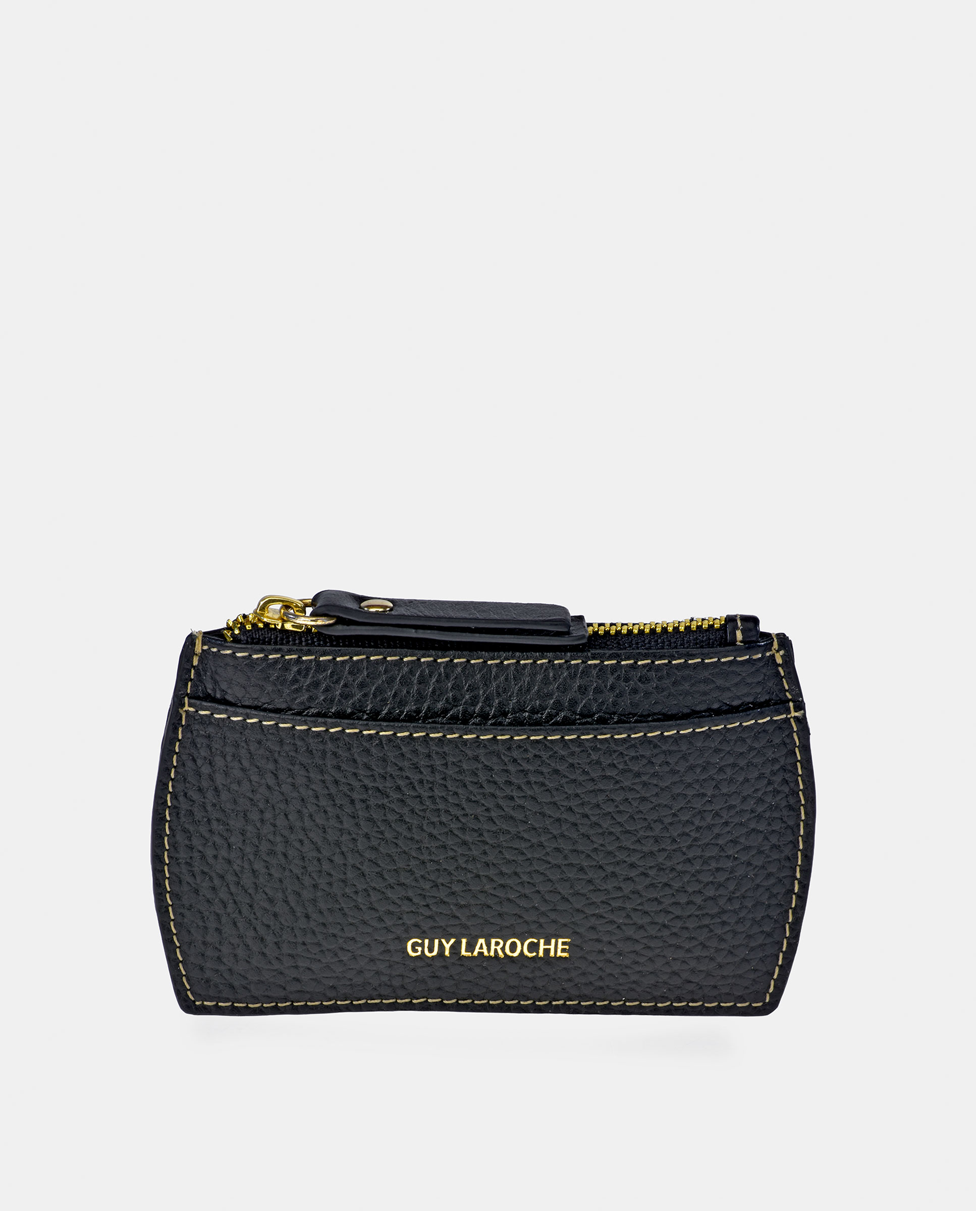 Imagen 1 de Tarjetero mujer de Guy Laroche con cremallera en piel floater - Negro Negro
