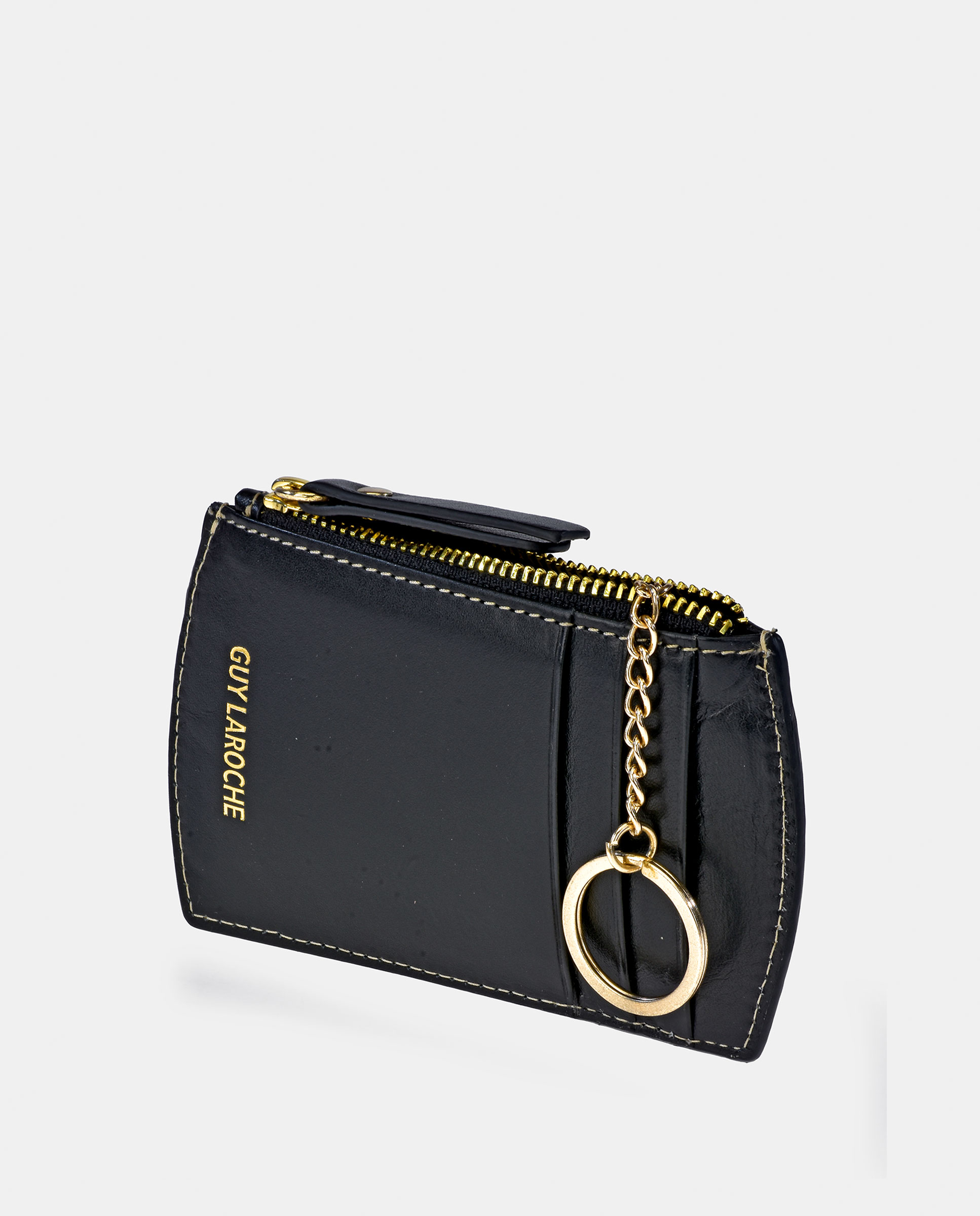 Imagen 3 de Tarjetero mujer de Guy Laroche con cremallera en piel floater - Negro Negro