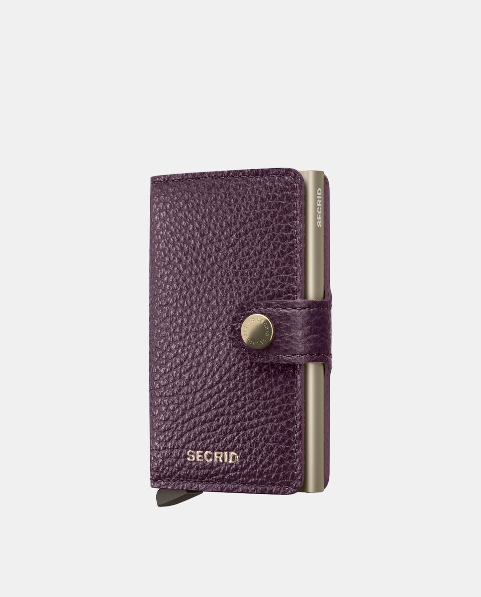 Imagem 0 de Porta-Cartões em Pele Pebble com Proteção RFID - Grape