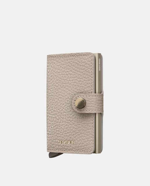 Imagem 0 de Porta-Cartões em Pele Pebble com Proteção RFID - Latte