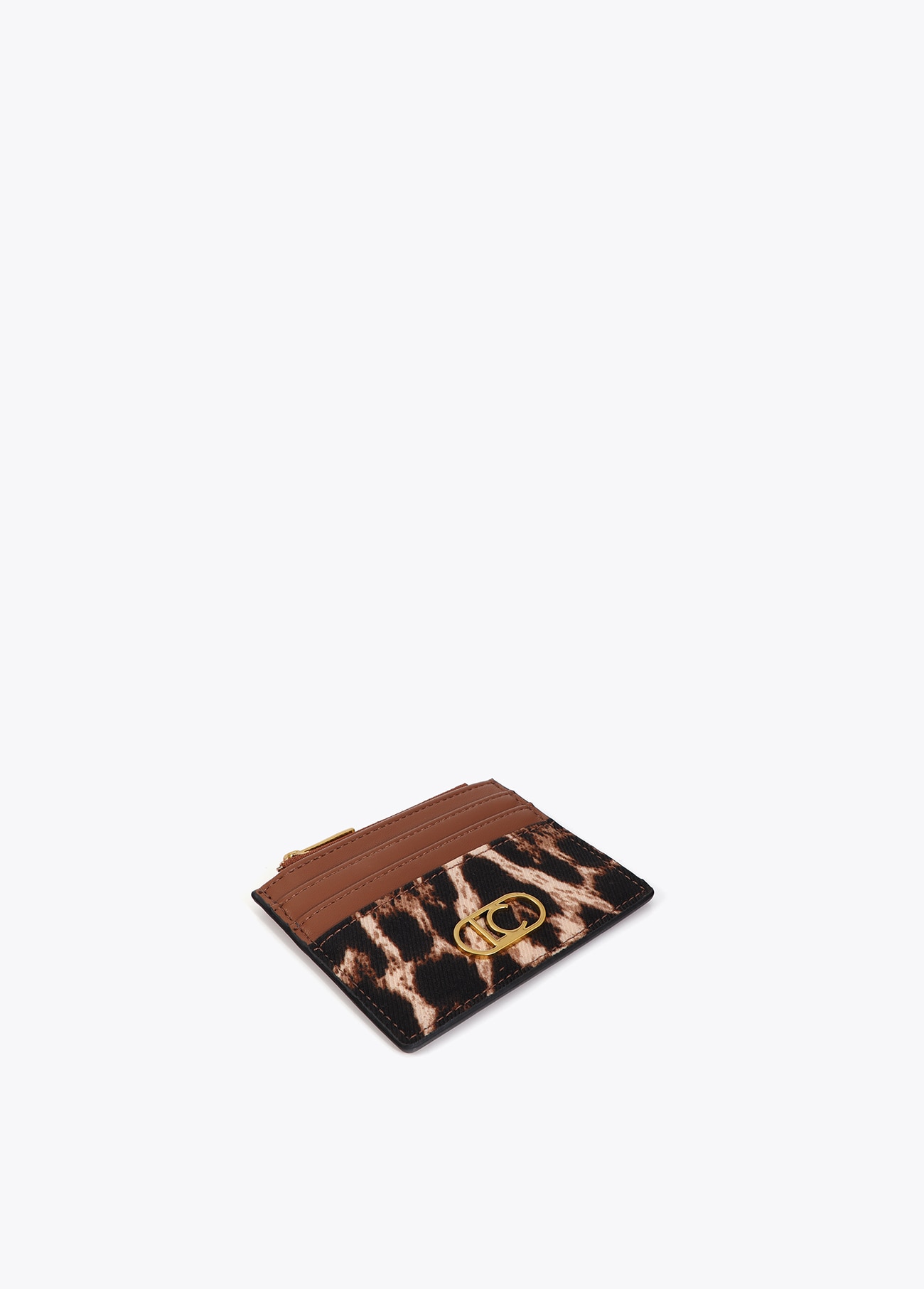 Porta-Cartões com Animal Print Castanho-escuro-2