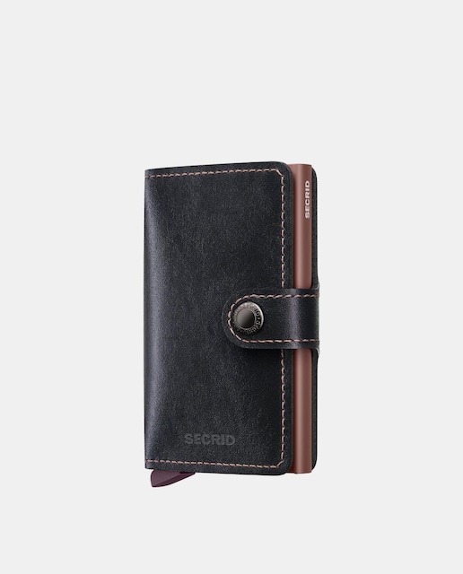 Imagem 0 de Porta-Cartões em Pele Mirum com Proteção RFID - Preto-Rosa