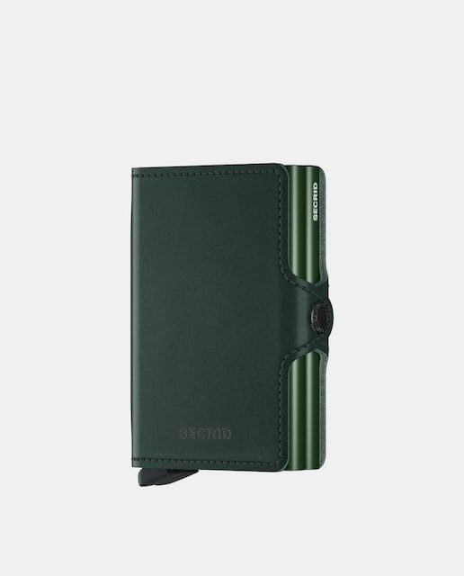 Imagem 0 de Porta-Cartões Duplo em Pele Original com Proteção RFID - Verde