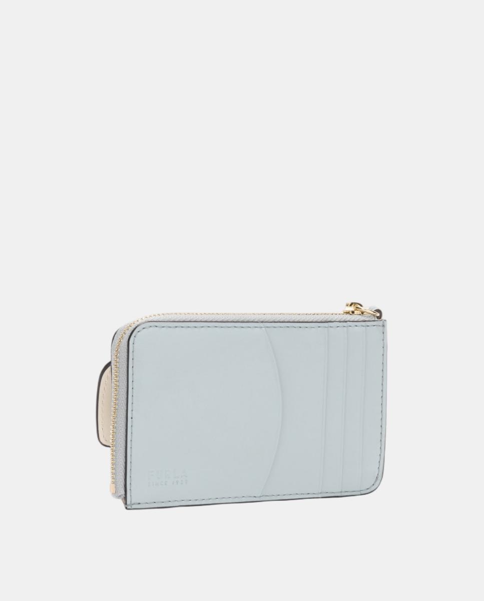Porta-Moedas e Porta-Cartões com Bolso e Alça Amovível Azul-claro-2