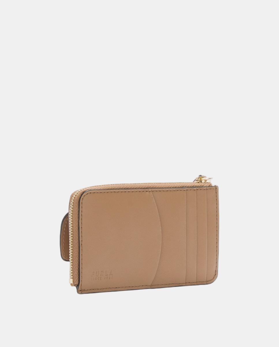 Porta-Moedas e Porta-Cartões com Bolso e Alça Amovível Camel-2