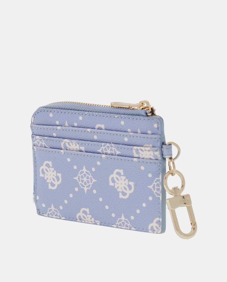 Porta-Moedas Emelie com Fecho de Correr e Detalhe Metálico Azul-3