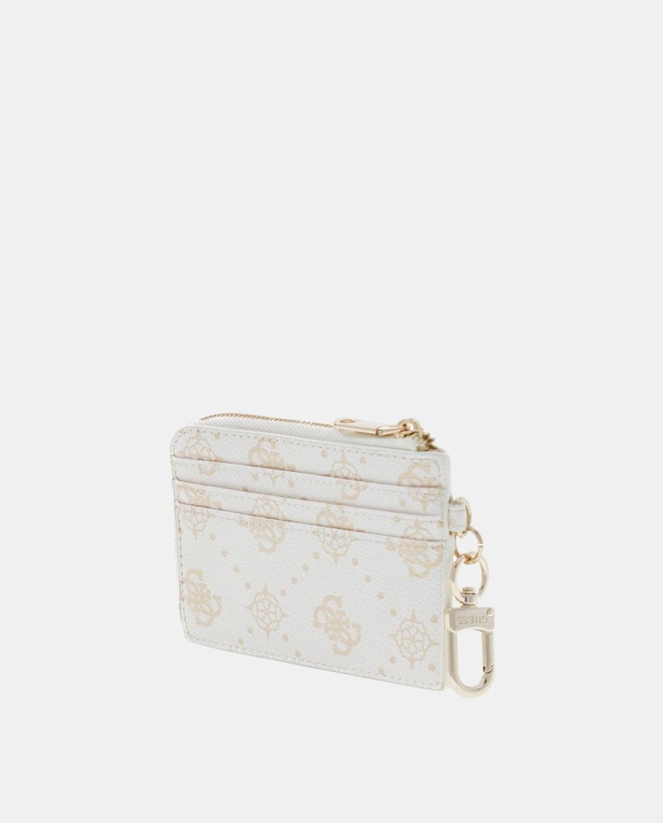 Porta-Moedas Emelie com Fecho de Correr e Detalhe Metálico Branco-2