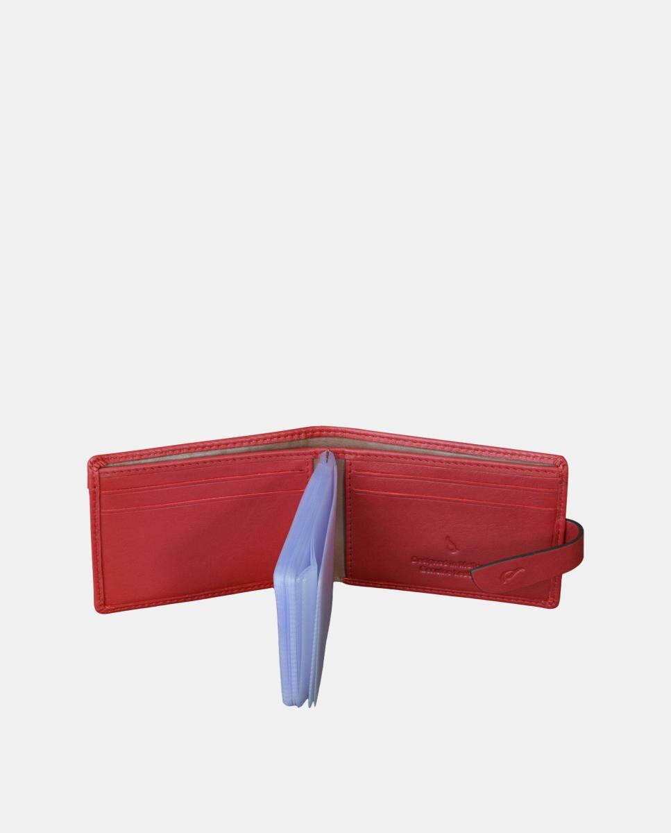 Porta-Cartões em Pele Vermelho-5