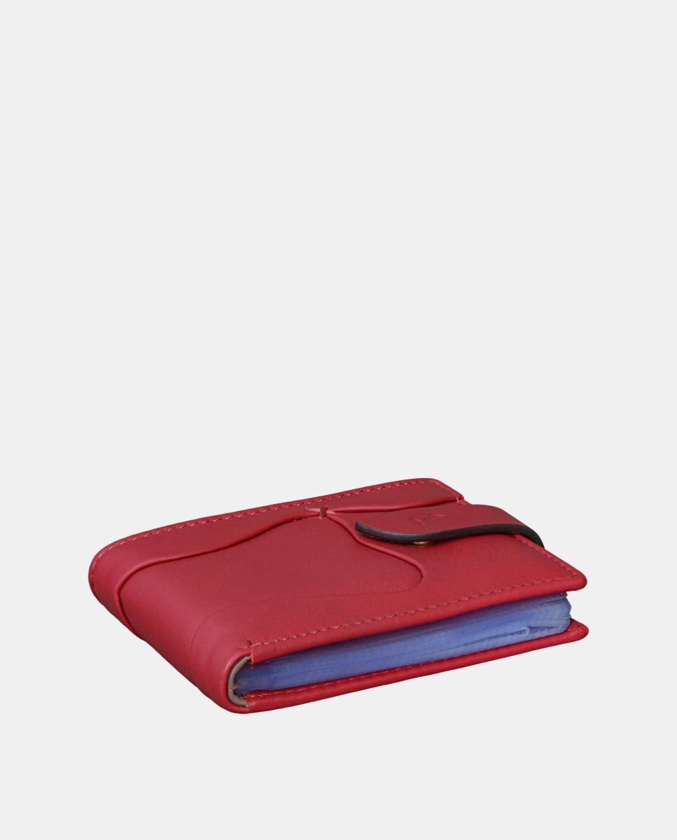 Porta-Cartões em Pele Vermelho-6