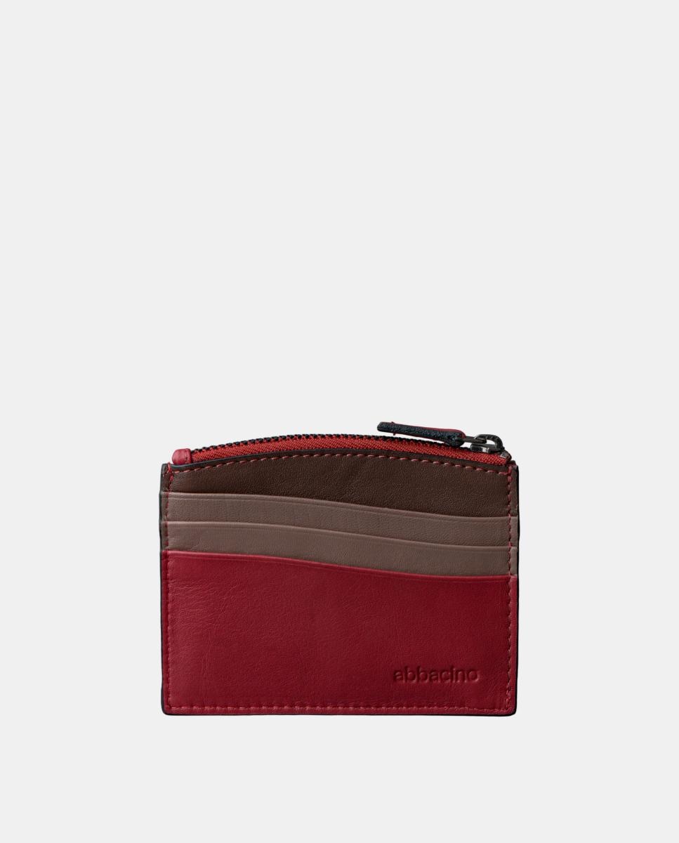 Porta-Cartões em Pele Vermelho-3