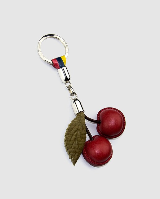 Llavero rojo con forma de cereza