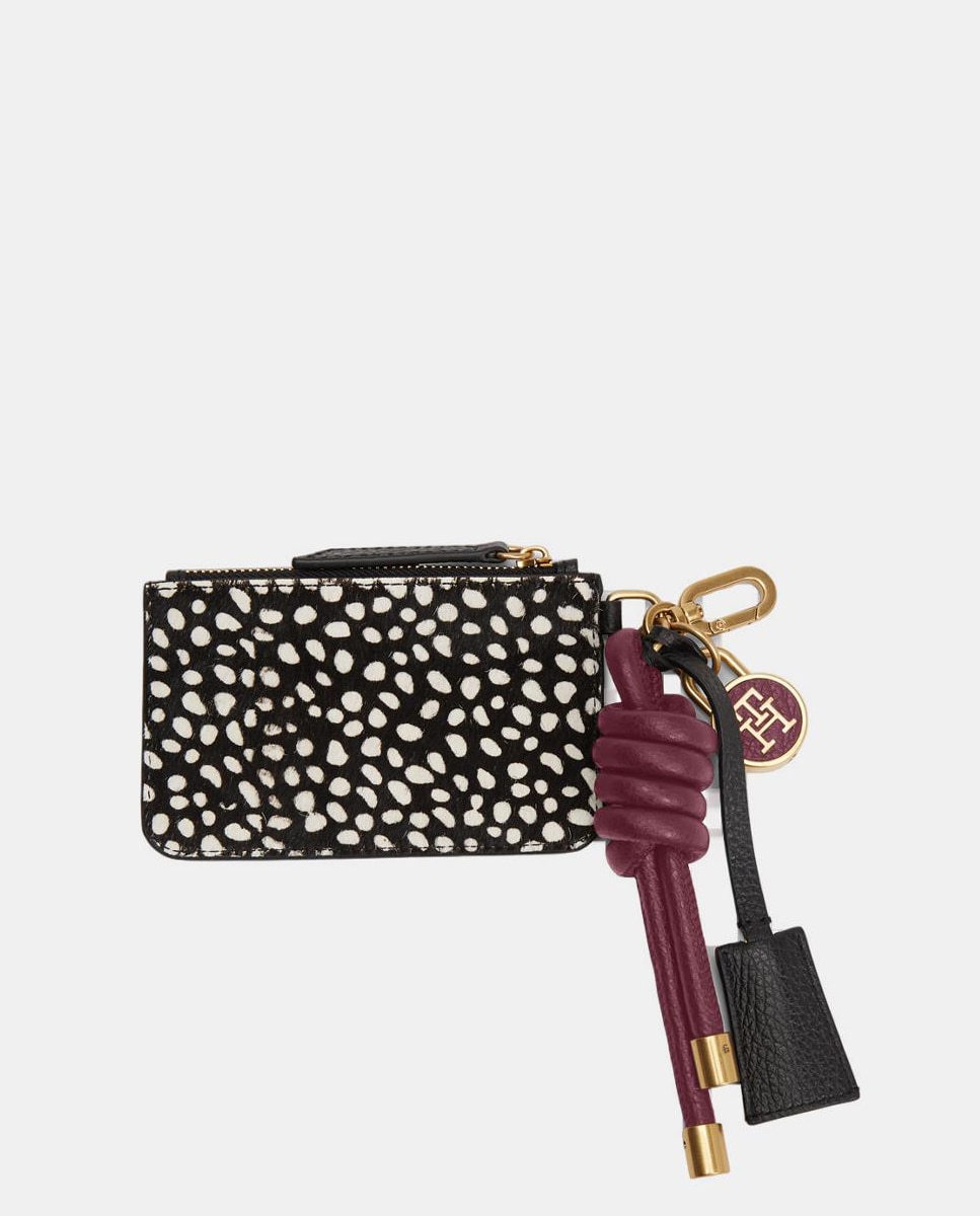 Conta com Porta-Moedas e Animal Print Preto-1