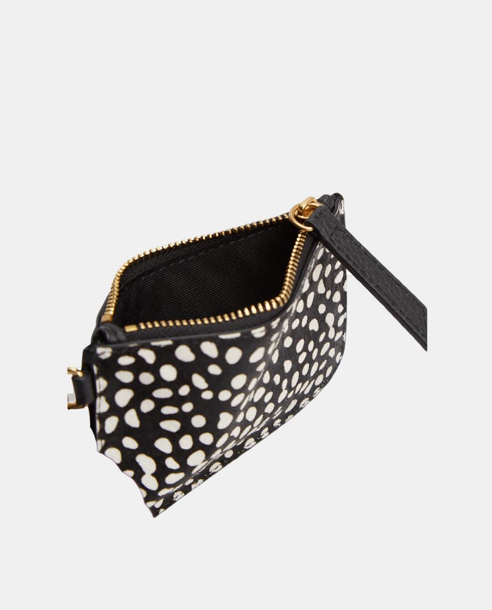 Conta com Porta-Moedas e Animal Print Preto-2