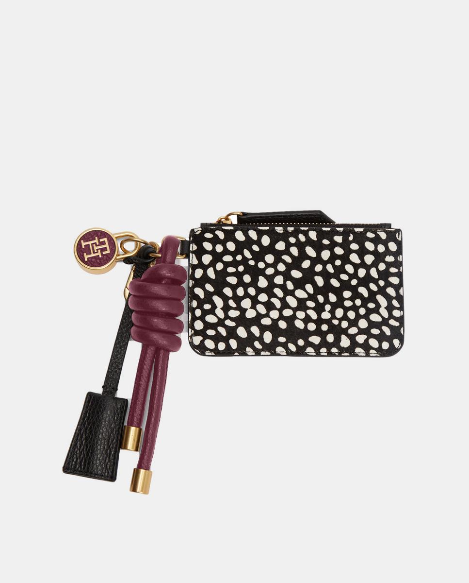 Conta com Porta-Moedas e Animal Print Preto-5