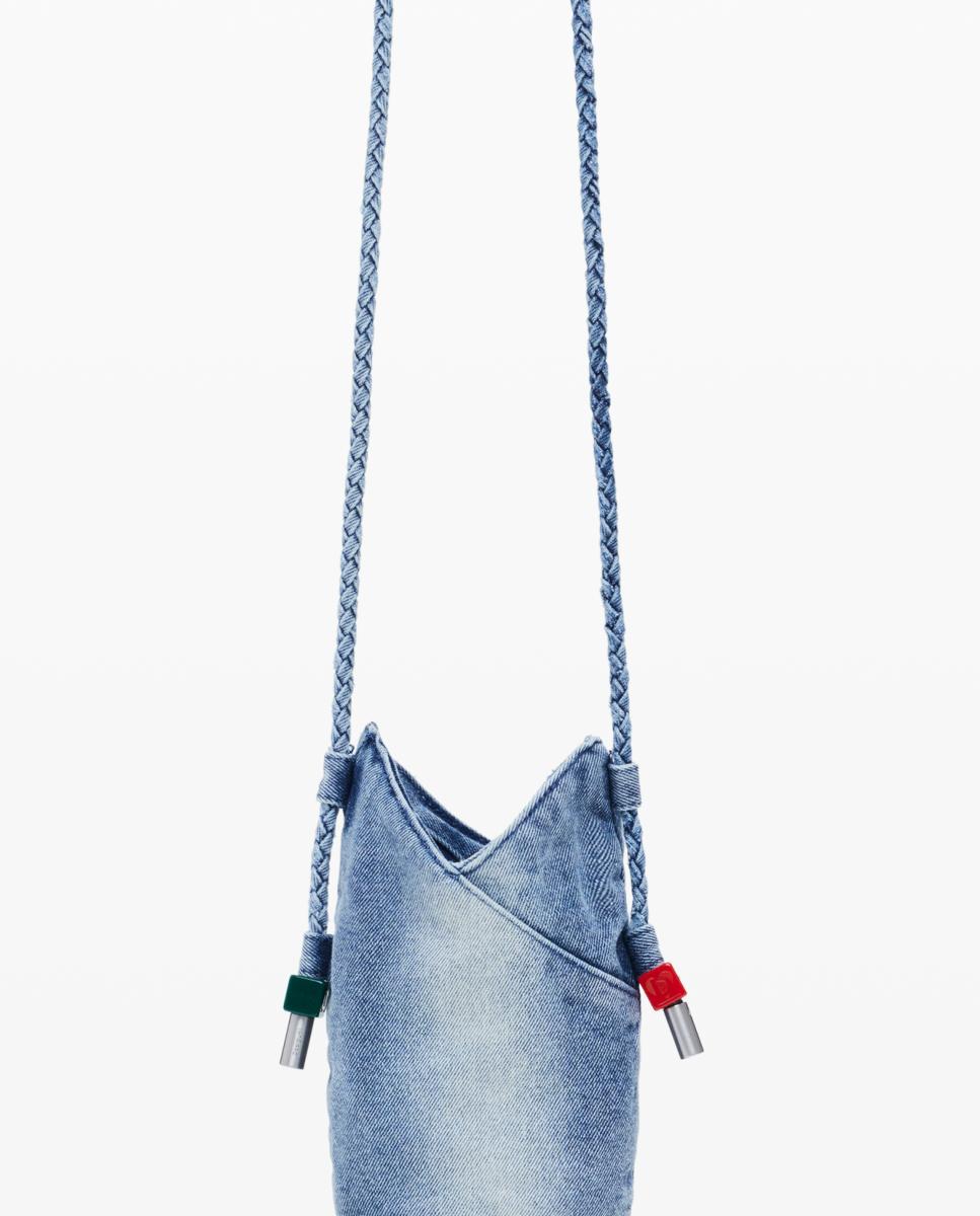 Porta-Telemóvel com Contas Azul-claro-3