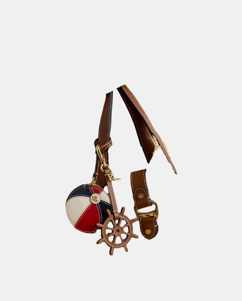 Conta Decorativa para Malas em Pele Castanho-4