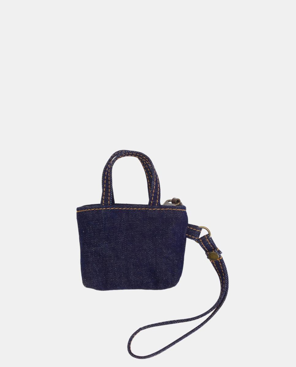 Mini Bolsa com Porta-Chaves Azul-2