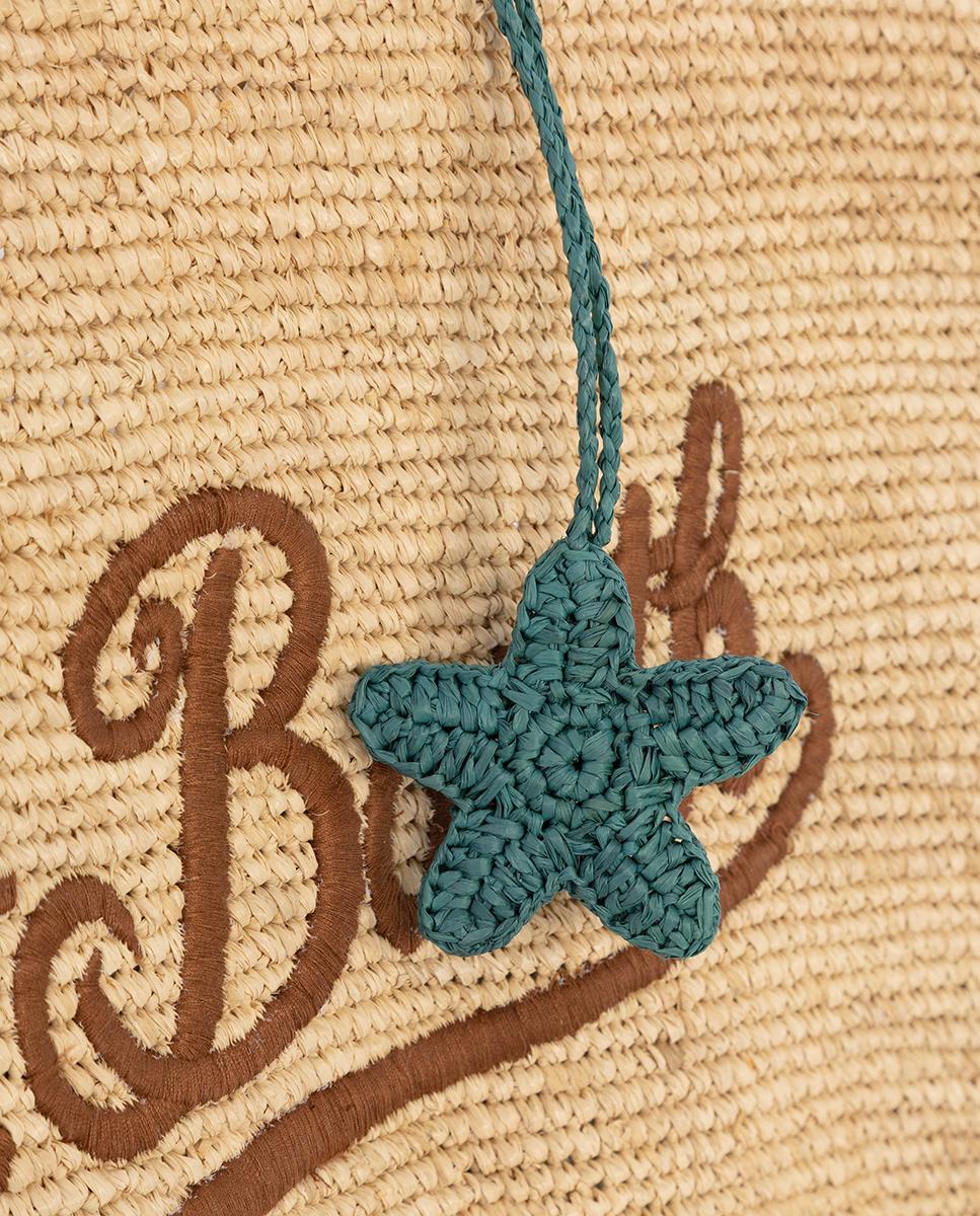 Conta de Ráfia com Forma de Estrela do Mar Verde-2