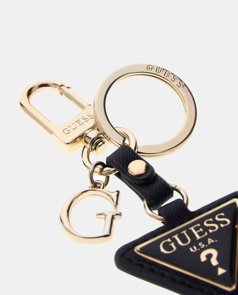 Porta-Chaves Gilda com Placa Triangular e Elementos Metálicos Preto-3