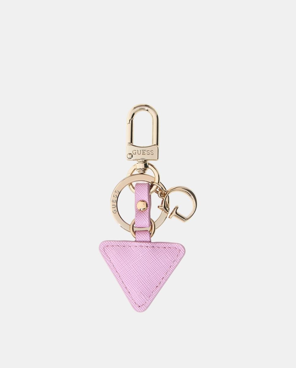 Porta-Chaves Gilda com Placa Triangular e Elementos Metálicos Rosa-2
