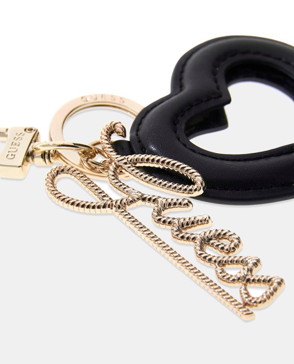 Llavero Guess con colgante en forma de corazón y logo - Negro Negro-3