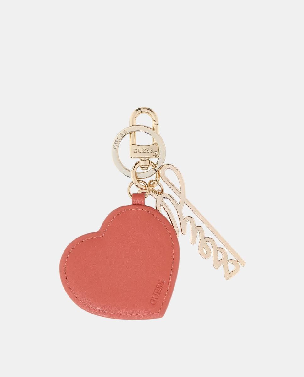 Llavero Guess con colgante en forma de corazón y logo - Coral Coral-2