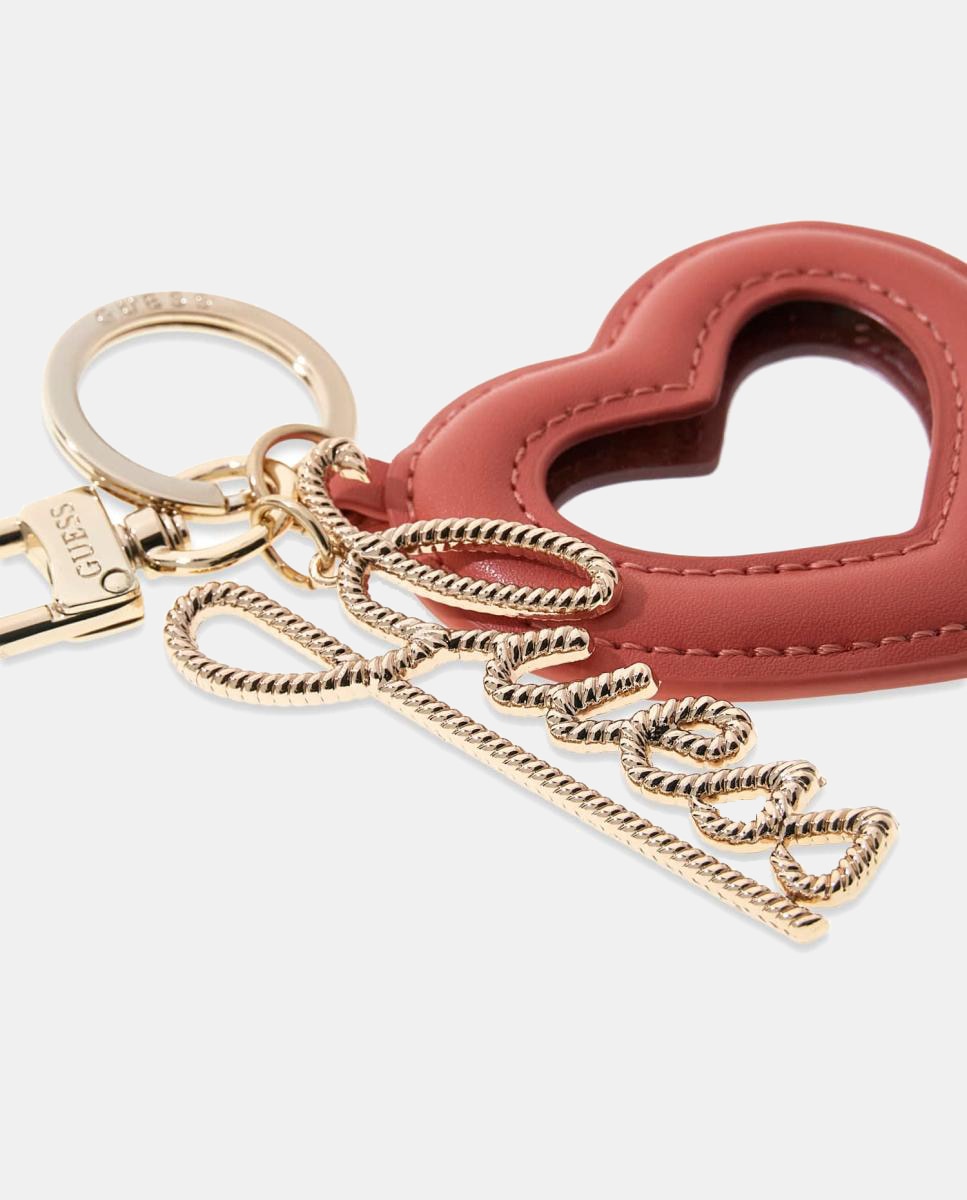 Llavero Guess con colgante en forma de corazón y logo - Coral Coral-3