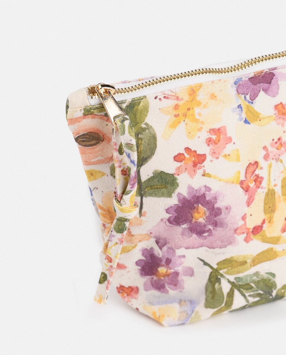 Mala de Mão com Estampado Floral Multicolor-2