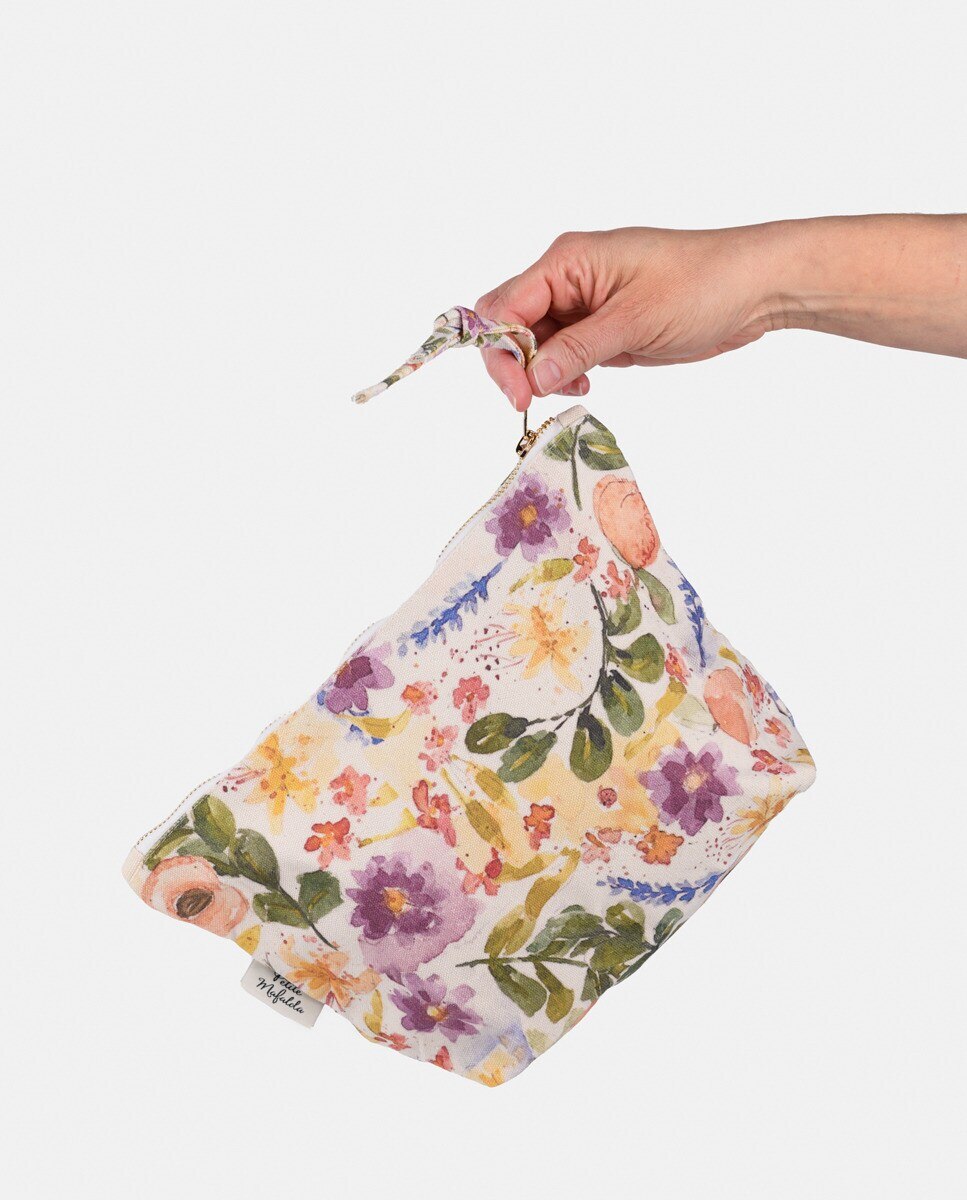Mala de Mão com Estampado Floral Multicolor-4