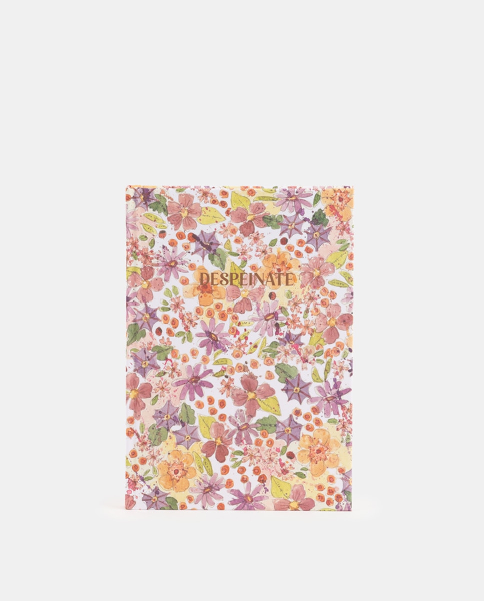 Bullet Journal com Estampado Floral Rosa-1
