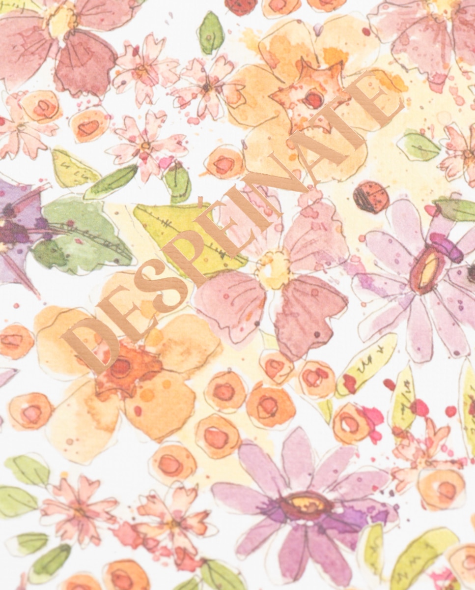 Bullet Journal com Estampado Floral Rosa-5