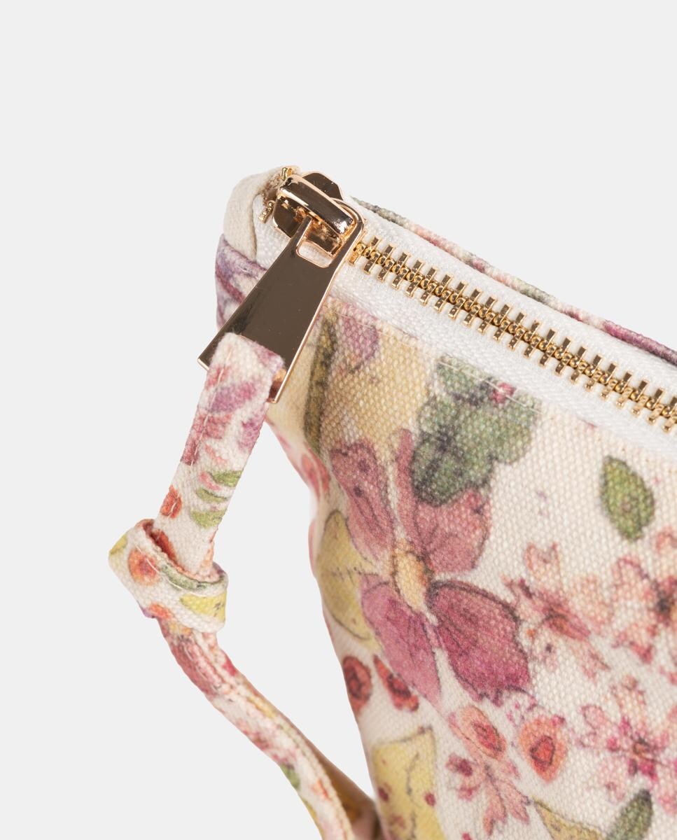 Nécessaire com Estampado Floral Rosa-4