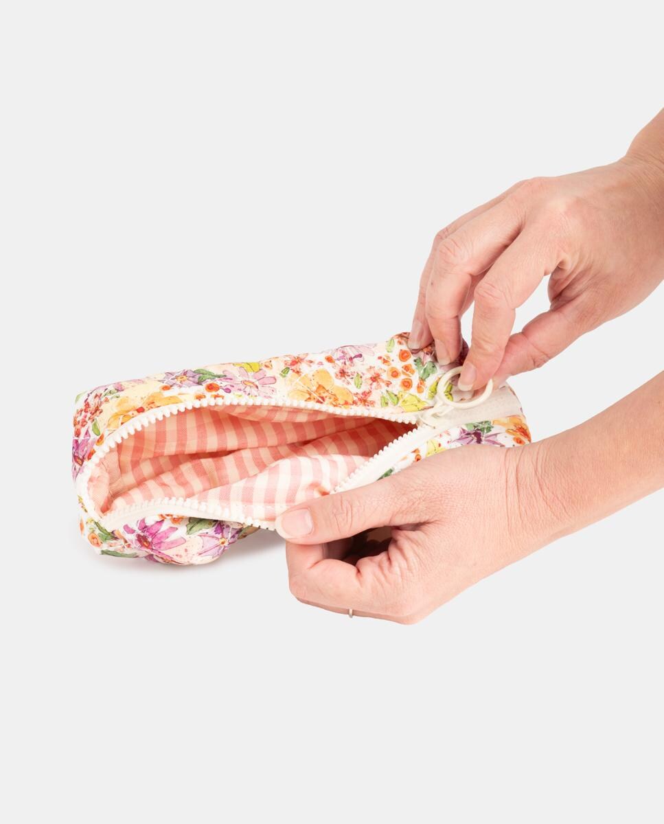 Nécessaire Acolchoado Pequeno Rosa-2