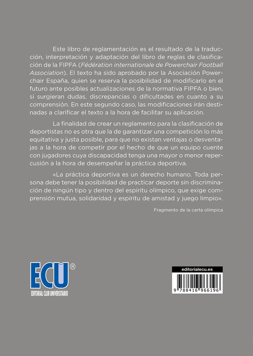 Reglamento De Clasificación De La Asociación Powerchair España 2