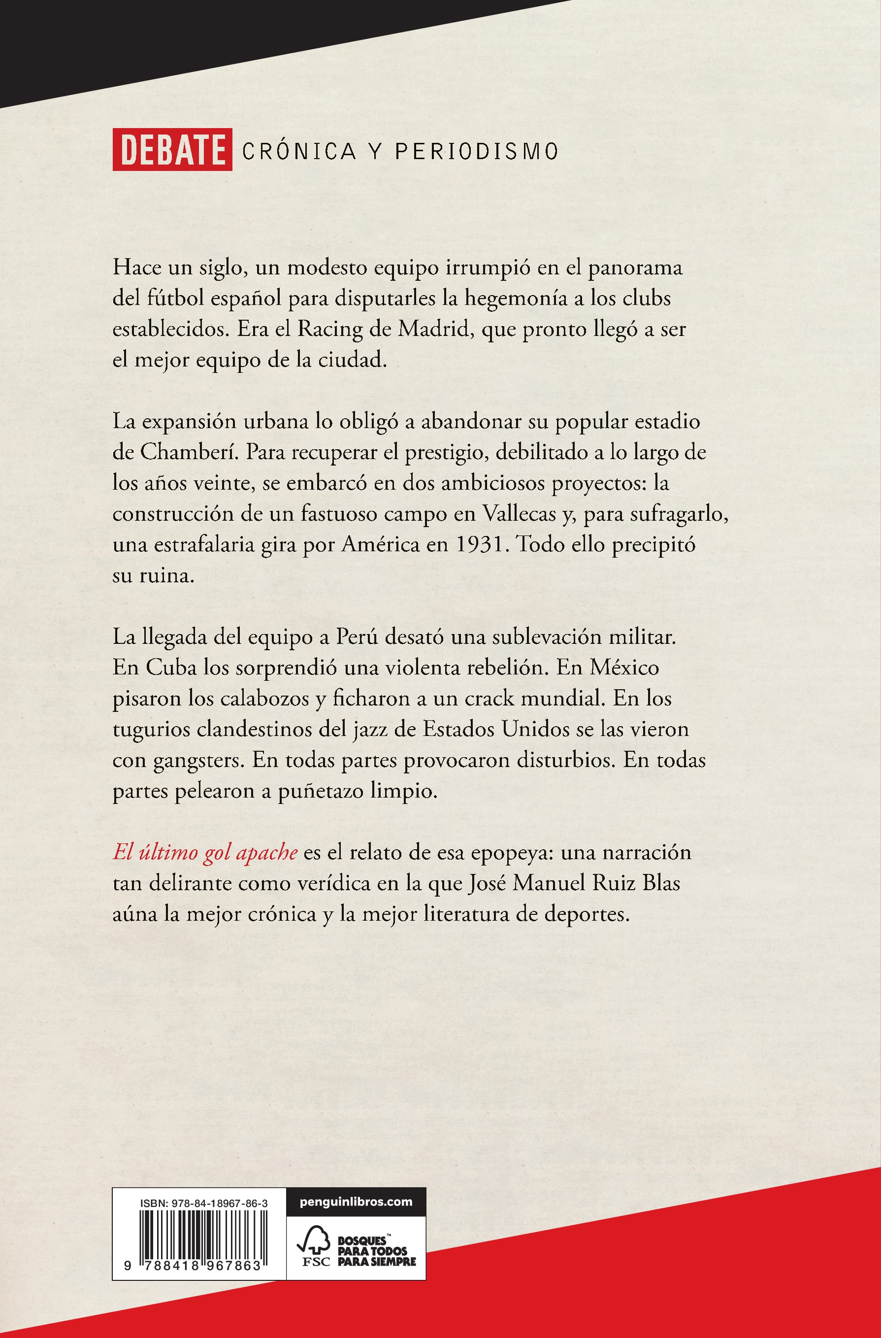 El último gol apache: La gira americana del Racing de Madrid (Capa mole) 2
