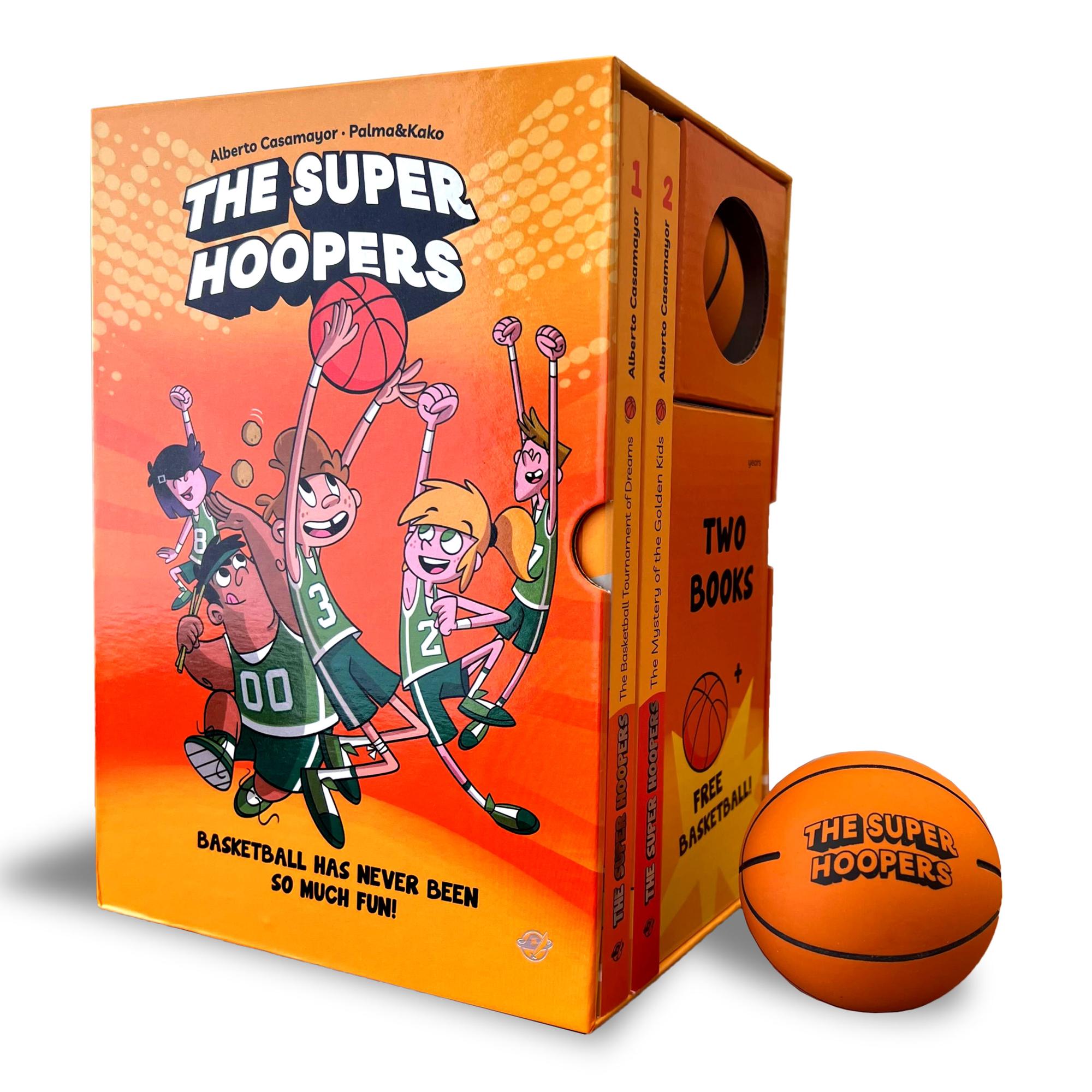 The Super Hoopers Box Set: 2 books + basketball ball: Fantástico estuche para regalar con los dos primeros libros de «The Super Hoopers» y una pelota 1